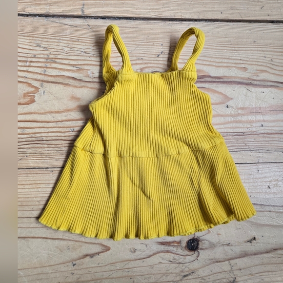 PatPat Mustard Yellow Ribbed Button Front Baby Top 12–18M - Picture 2 of 4